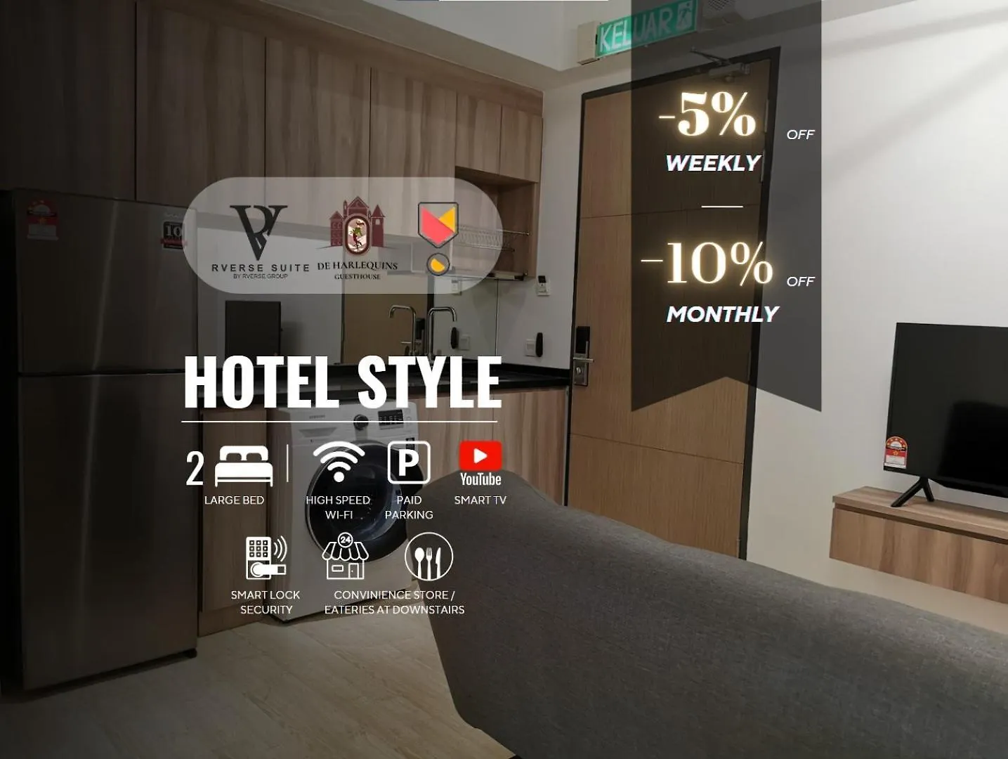 Revo Aurora Place, Pavilion 2, 5 Minutes To Axiata Arena Bukit Jalil Free Wifi By De Harlequins Guesthouse Kuala Lumpur Apartament